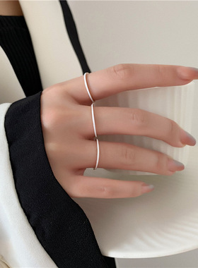 滴釉戒指One钛钢时尚通勤女