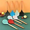 Household kitchen filter colander hot pot spoon lengthened wooden handle Silicone Strainer water filter spoon fried filter screen slag