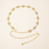 Cross-Border Waist Chain European and American Retro Turquoise Inlaid Belt Oval Carved Waist Decoration Skirt Accessories Girdle