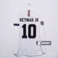 18-19 paris white long sleeve no. 10 star plus champions league football fair strip