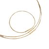Japanese gold silk non-fading clavicle chain collar gold universal bracelet necklace neck ring pendant lanyard thin ring bracelet