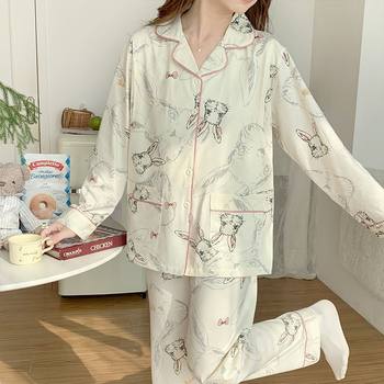 Confinement clothing spring and autumn cotton postpartum maternity nursing maternity pajamas autumn and winter special nursing home clothes for pregnant women