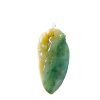 Natural A-Grade Burmese Jade Pendant Double-Color Fortune Gourd Necklace Accessory Key Phone Charm Jade In-Stock Wholesale