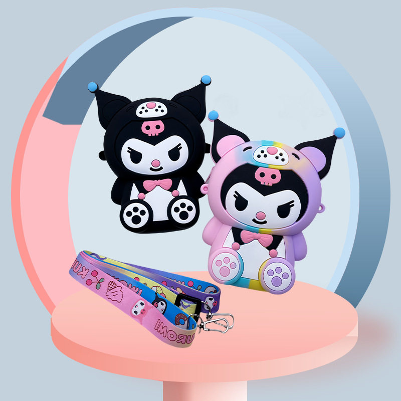 Creative Cartoon Children's Silicone Bag Cute Kumi Vertical Body Crossbody Coin Purse Girl's All-match Clothing Single-shoulder Storage