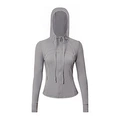 Medium gray hooded jacket