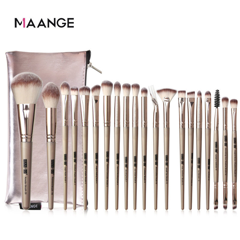 Live broadcast popular 20-piece makeup brush set with brush bag foundation brush eye shadow brush concealer brush beauty tool manufacturer approved