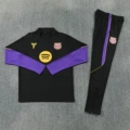 2627 barcelona black joint long-sleeved half-pull suit