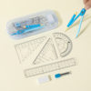 Drawing Ruler, Metal Compass, Ruler, Protractor, Drawing Set for Elementary and Middle School Students, Drawing and Measuring