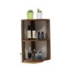Solid Wood Corner Storage Rack for Home Use, Desktop Decorative Display Shelf, Bookend Storage Rack