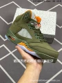 Aj olive green [pure original top layer leather]