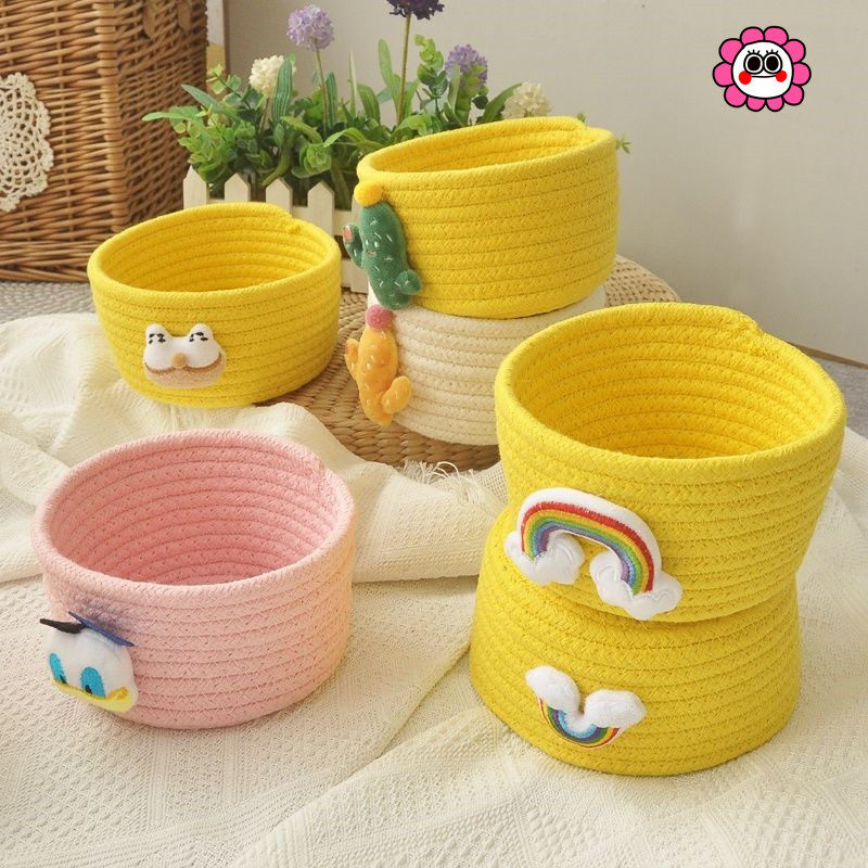 Cartoon Desktop Snacks Sundry Key Storage Box Student Dormitory Entrance Cosmetics Large Capacity Storage Basket