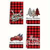 Xiyintem Christmas 4-Pack Dish Towels Microfiber Home Multi-Functional Printed Hand Towels