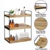 Wooden Desktop Three-Layer Storage Rack Iron Bathroom Household Multi-Purpose Kitchen Storage Rack Desktop Storage Storage Rack
