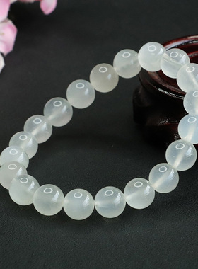 天然白月光石手串拉长石水晶彩珠