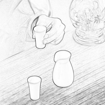 Ceramic Wine Set, White Wine Cup Set, Custom-Made Antique-Style Home White Wine Dispenser, Small Wine Cup, National Trend Style