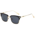 Gold black frame full gray (sunglasses)