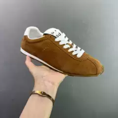 Light Luxury Niche Brand Plume Thin-Soled Casual Shoes for Women, Simple Round-Toe German-Style Training Shoes for Men, British-Style Flat-Soled Commuter Shoes