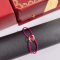 Rose red (stitched three-color ring)