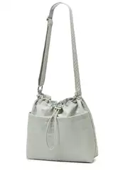 Source manufacturers U Jiaping for solid color drawband leisure slung bag new fashion commuter shoulder bag tote bag