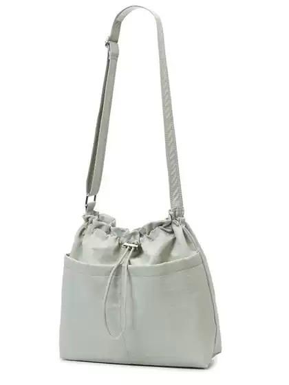 Source manufacturers U Jiaping for solid color drawband leisure slung bag new fashion commuter shoulder bag tote bag