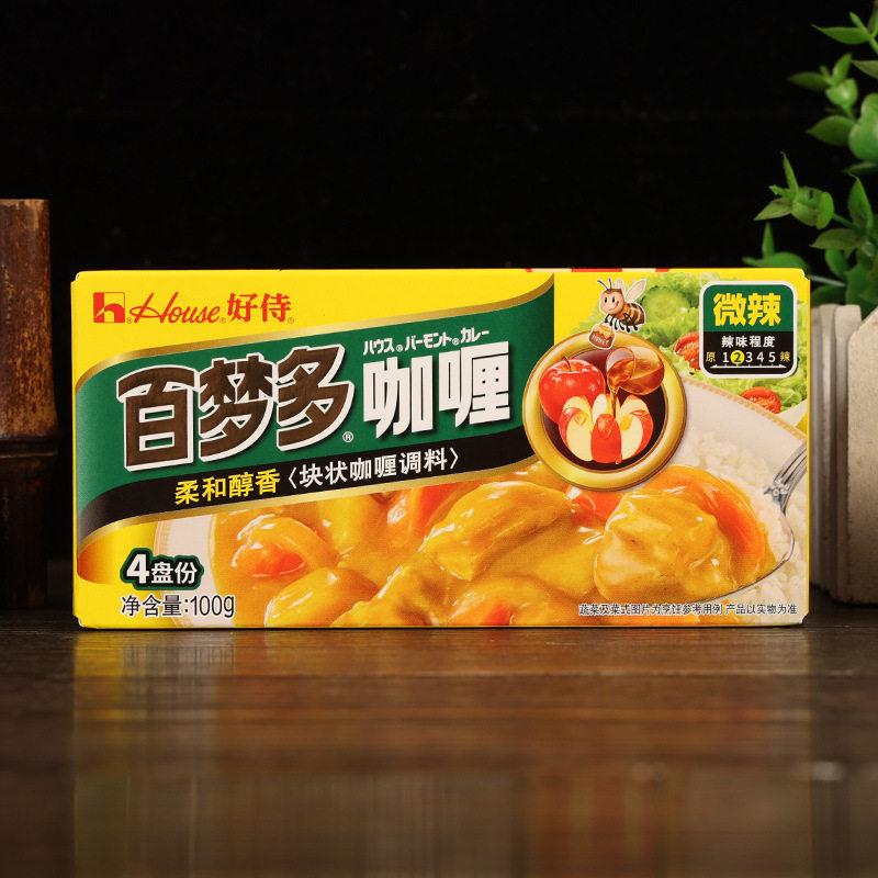 Haoshi Baimengduo Curry Cubes Japanese Curry Original Instant Curry Sauce Fish Egg Chicken Rice Seasoning Wholesale