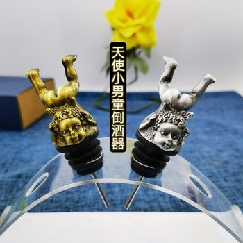 Creative Angel Little Boy Pour Wine Decanter Zinc Alloy 304 Stainless Steel Fancy Pour Factory Wholesale
