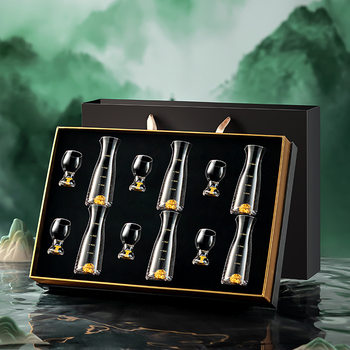 Wine Glass Light Luxury High-end Gift Box suit Small Cup Personal Crystal Glass Wine Dispenser Wine Set Wine Cup