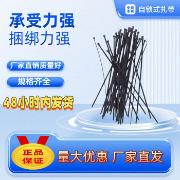 Cross-Border Wholesale Direct Sales Self-Locking Nylon Cable Ties Multi-Specification White Black Cable Ties Gardening