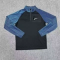 Cardigan threaded long sleeve blue and black