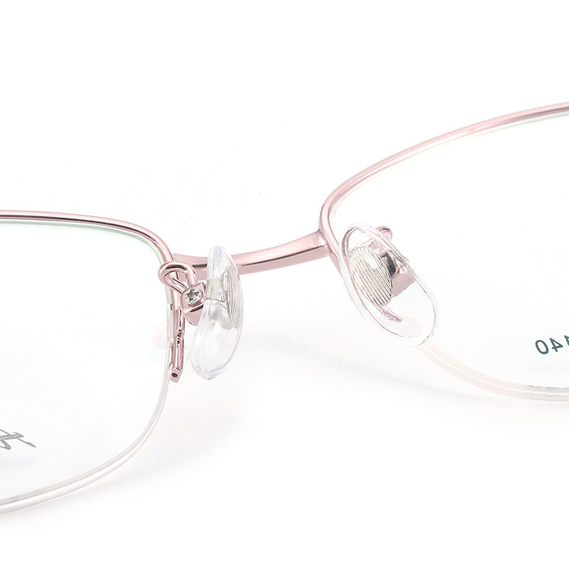 Metal glasses frame two-color half-frame myopia 77021 middle-aged ladies business glasses frame Danyang manufacturers wholesale