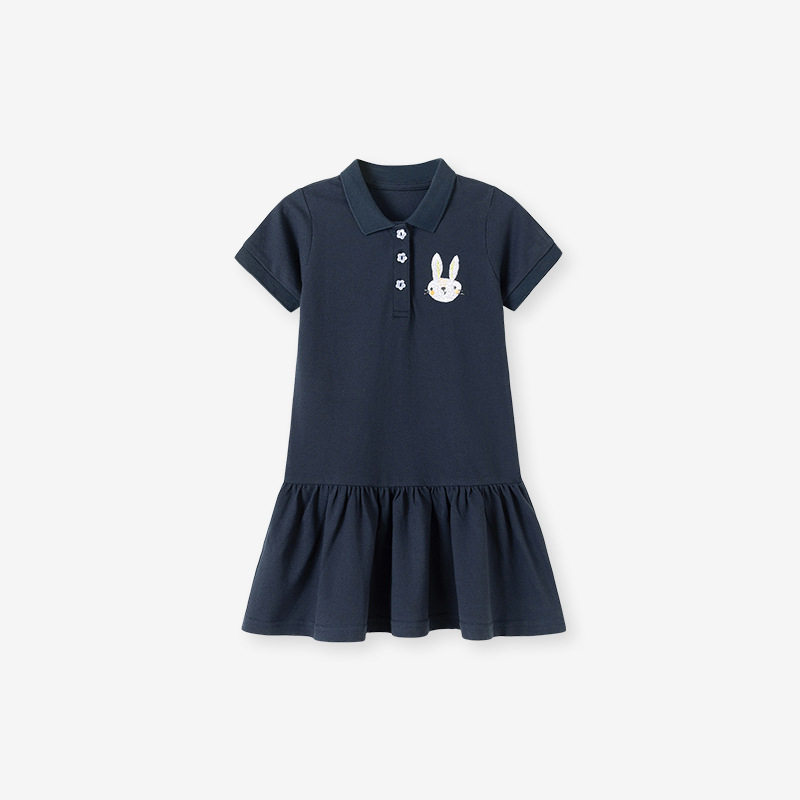 Short-sleeve Girls' Dress, Summer Cute Kids' Skirt, Cotton Kids' Dress