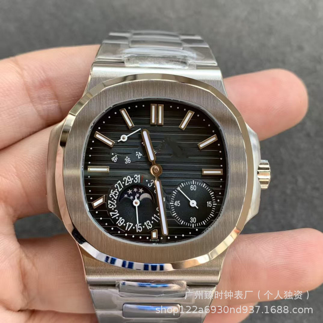 ZF factory PPF factory Мужские механические часы серии Nautilus 5712, автоматические водонепроницаемые механические часы grenade 3K, оптом Изображение 1
