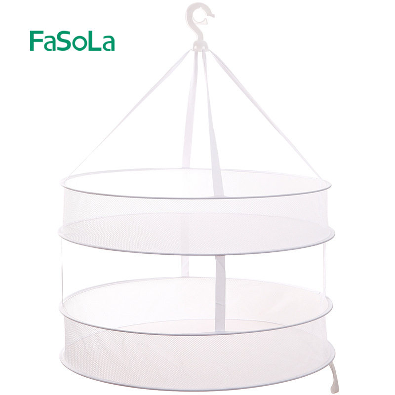 FaSoLa clothes drying basket clothes drying net clothes drying hanger sweater sweater tile net pocket drying socks artifact clothes drying basket