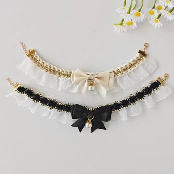 Cat Bib Collar Dog Saliva Scarf Decorative Pet Bib Necklace Lace Bow Tie Scarf Neck Collar