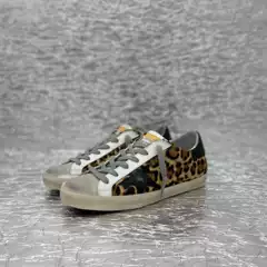 G Brand Casual Genuine Leather Star Dirty Shoes New Flat Height-Increasing Unisex White Shoes Korean Retro Dirty Shoes