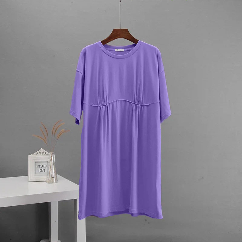 Summer Womens Cotton A Line Dress Casual Loose Fit Round Neck European Style Perfect for Everyday Wear Wholesale