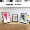 Factory direct dried flower photo frame diy wall wholesale creative hollow wooden 3-5cm decorative dried flower frame specimen frame