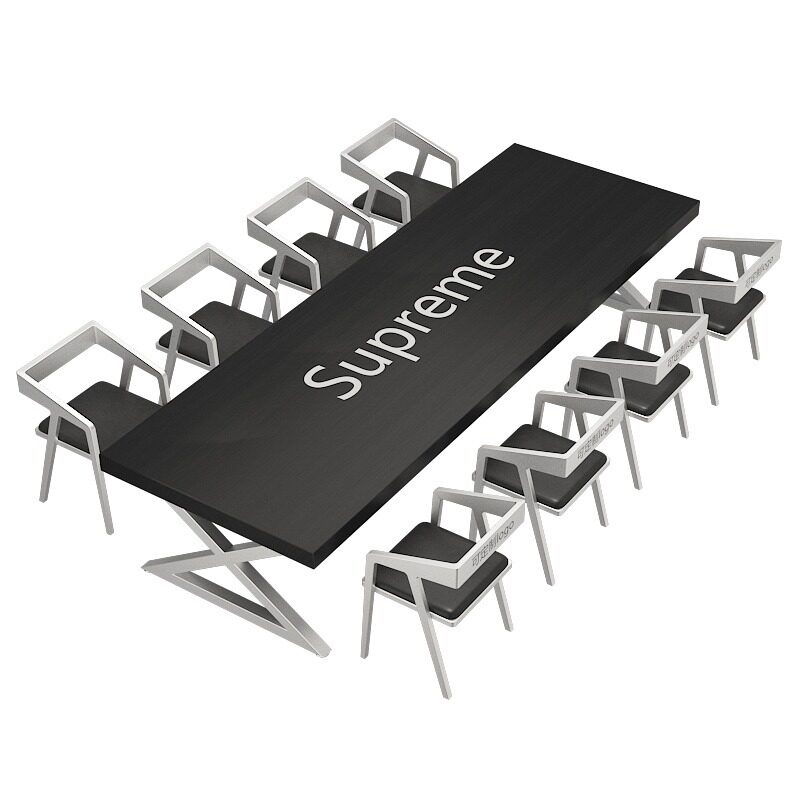 工业风实木餐桌简约咖啡厅奶茶店桌椅组合酒吧办公室会议桌长条桌