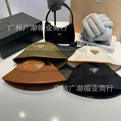Spring and summer new fisherman hat triangle logo trend personality adult fashion hat beach wind big brim travel hat wholesale