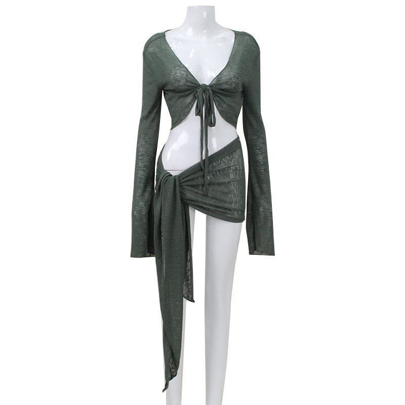 Womens Sexy Cardigan Cover Up Set Beach Vacation Dress with Skirt Lightweight Stylish Perfect for Summer Wholesale