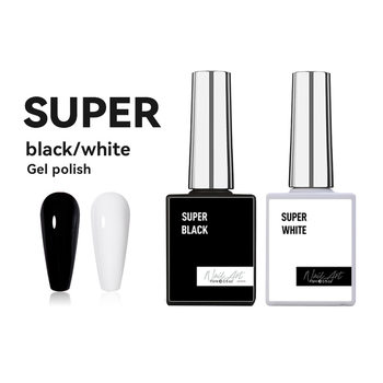 JTING Jingting Foreign Trade Popular Super Black and White Nail Gel Joker French Advanced Feeling Special Black and White Nail Gel