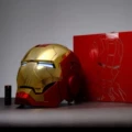 MK5 helmet electroplated gold red [voice control touch remote control] (support Chinese and English)