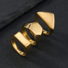 European and American Popular Titanium Steel Casting Rings, Geometric Glossy Stainless Steel Rings, Men's and Women's Rings with Logo Printing