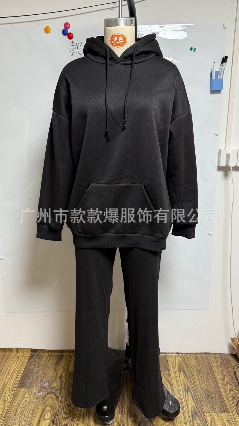 Womens Casual Set Solid Color Wing Design Sequin Embroidery Fashionable for Fall Winter Wholesale Available