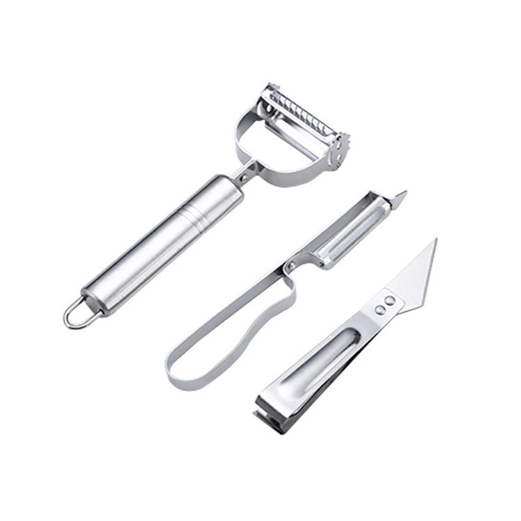 Stainless Steel Peeling Knife Three-piece Planer Potato Scraper Apple Peeler Household Multifunctional Fruit Planer