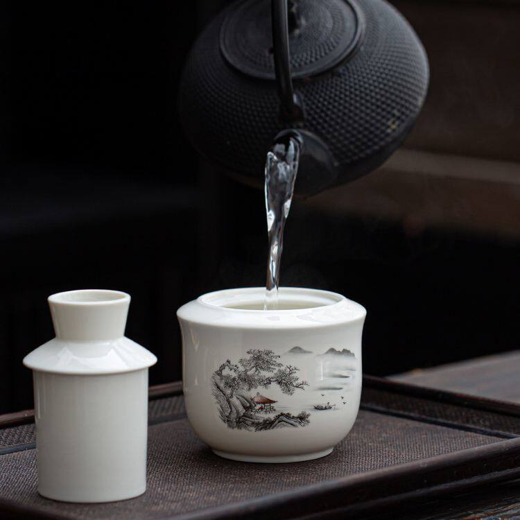 Ceramic Wine Warmer for Home Use 0.1kg Hot Wine Pot Wine Warmer Small Wine Glass Chinese Wine Set Cross-Border Wholesale