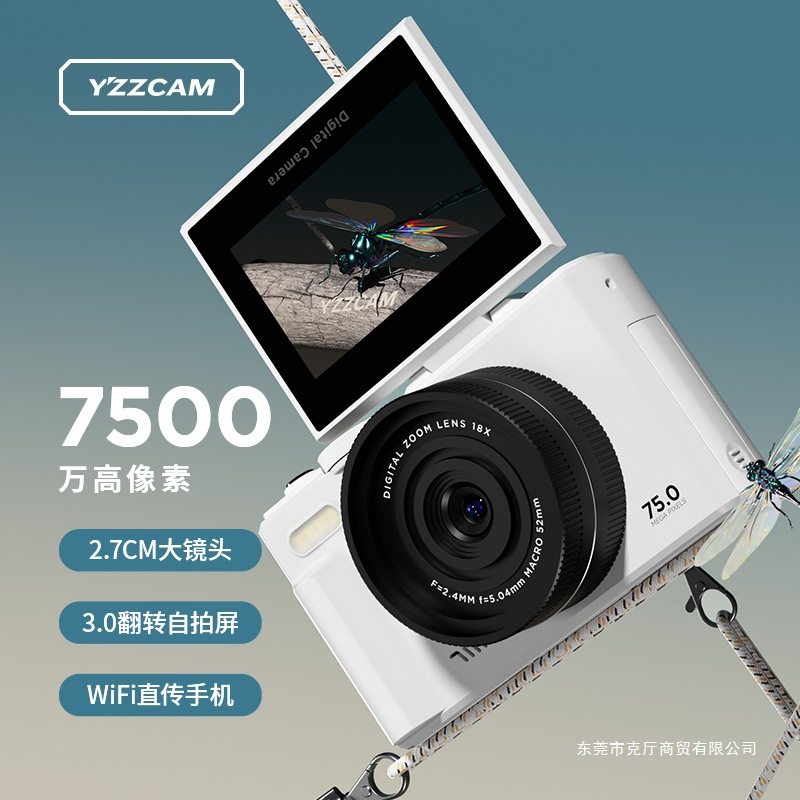 Campus Entry-Level Mirrorless Camera, Student-Specific Digital Camera, High-Definition Travel Ccd Camera for Girls