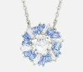Blue rotating sun necklace