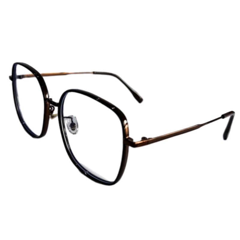 M2989 E-Commerce Large-Frame Metal Myopia Glasses for Men and Women Wholesale Autumn and Winter Hot-Selling Teddy Brown Flat Frames