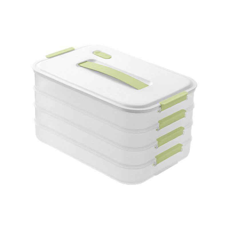 Dumpling Storage Box for Refrigerator, Food-Grade Special Packaging Box for Dumplings and Wontons, Quick-Frozen Freezer Box, Sealed Fresh-Keeping Box